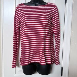 Banana republic Red & White Striped Women's Top
